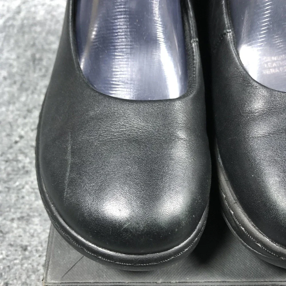 Spring Step Mary Jane Shoes Womens 7 Black Leather Slip Resistant Comfort Flats